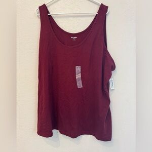 Old Navy Burgundy Sleeveless Relaxed Tank Top NWT 4X